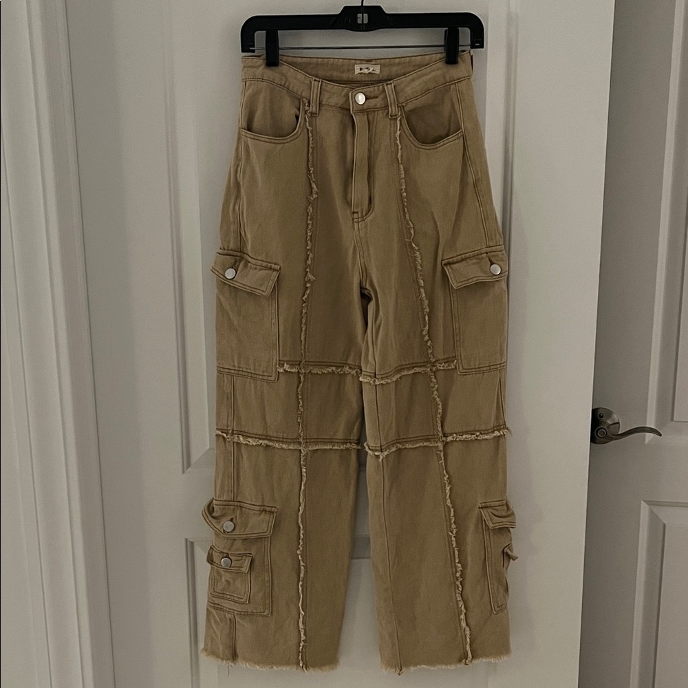 POL Tan Textured Pants